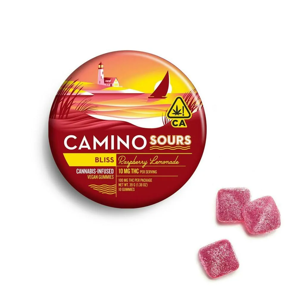 KIVA Camino Sours Raspberry Lemonade Gummies
