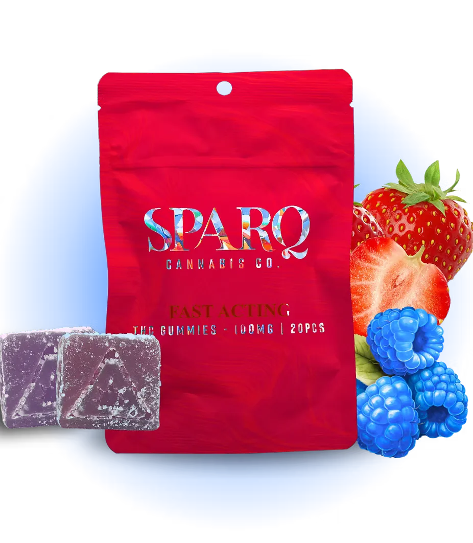 Sparq Blue Strawberry Gummies